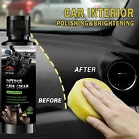 Car Interior Renewal Wax Deep Gloss and Brighten Dashboard Bumper Seats Tire Coating Enhancer with Black Plastic Parts Repair 1