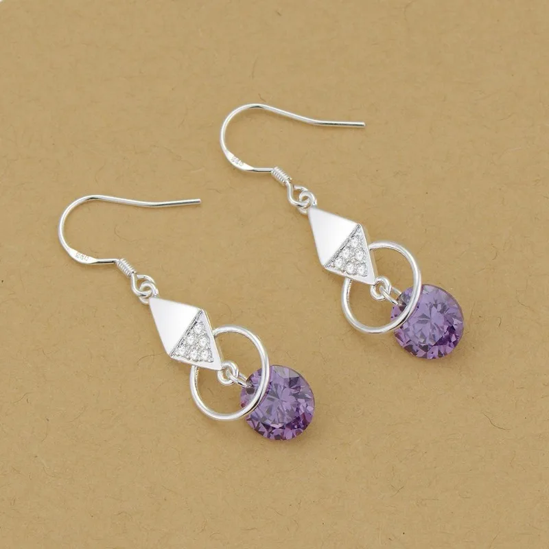 925 Sterling Silver Earrings Simple for Women Wedding Engagement Fine Jewelry Fashion Luxury Zircon Gifts Earrings High Quality - 2