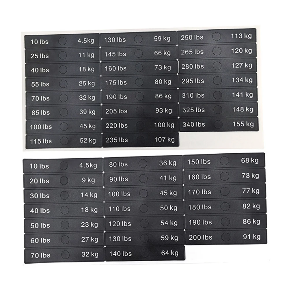10LB-200LB/340LB Fitness Equipment Weight Identification Stickers PP Plastic Number Weight Stack Label Gym Weight Block Parts 3