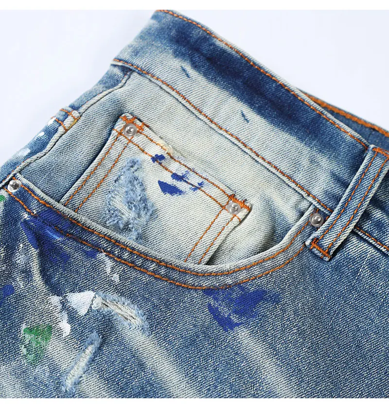 Street Fashion Men Jeans Close-up
