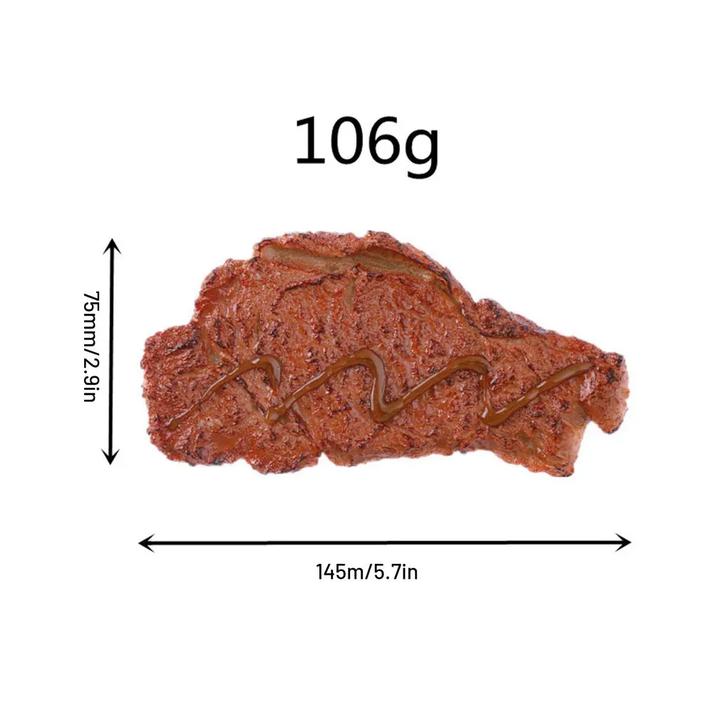 PVC Simulation Fake Steak Food Model Restaurant Decoration Props Light Weight
