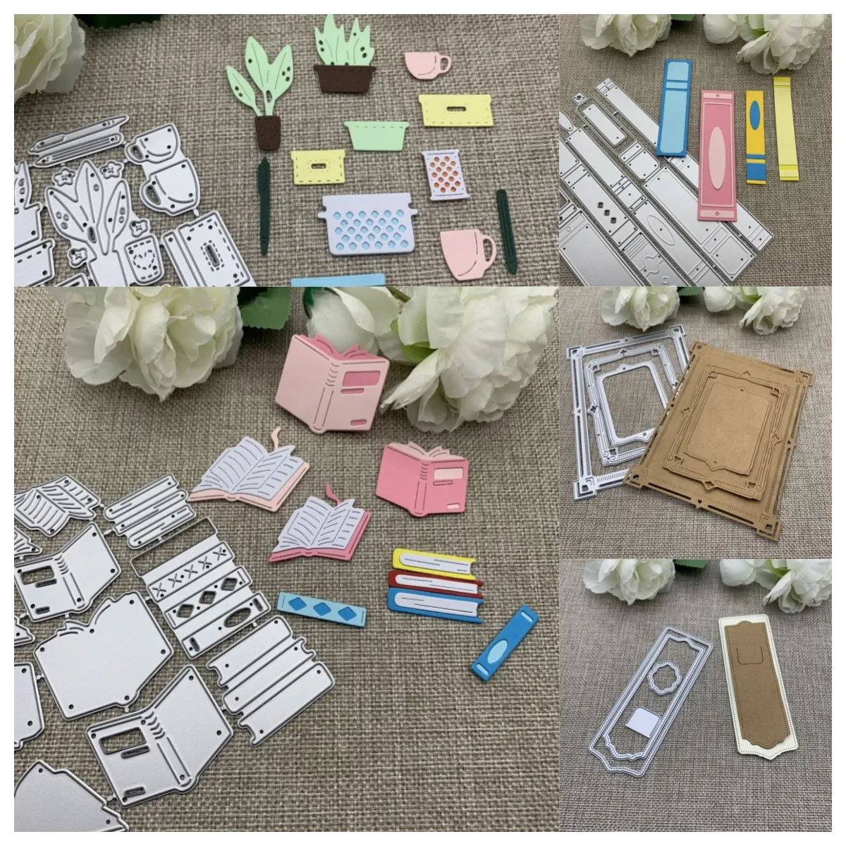Book Storage Box Label Metal Cutting Dies For DIY Scrapbooking ...