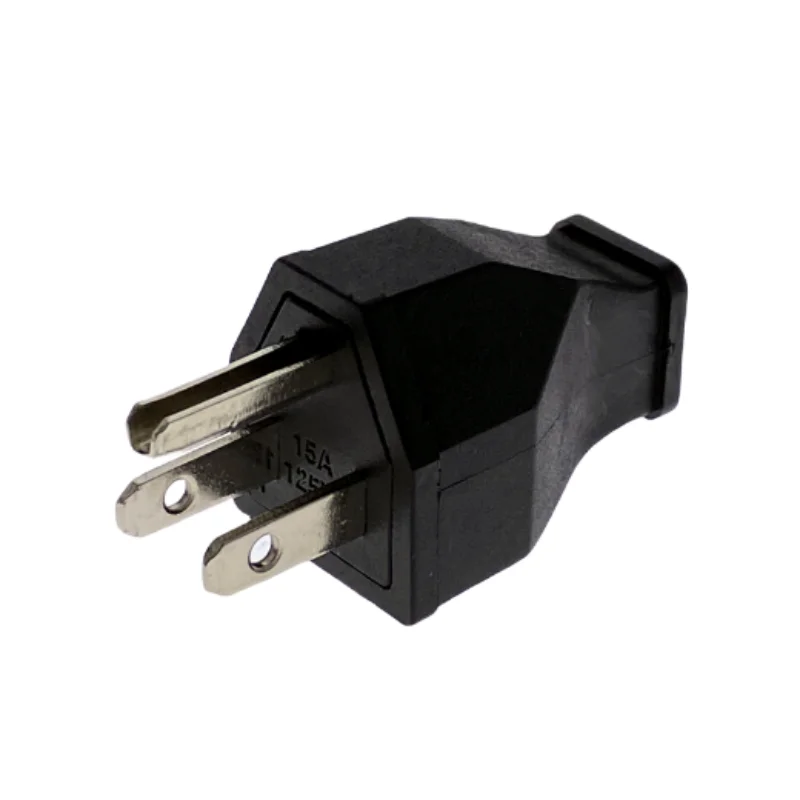 Power Plug Connector Black 15A 125V NEMA 5-15P/5-15R USA Canada Japan Mexico 3 Pins removable wiring plug socket industrial male female power plug Power Socket Electrical Socket