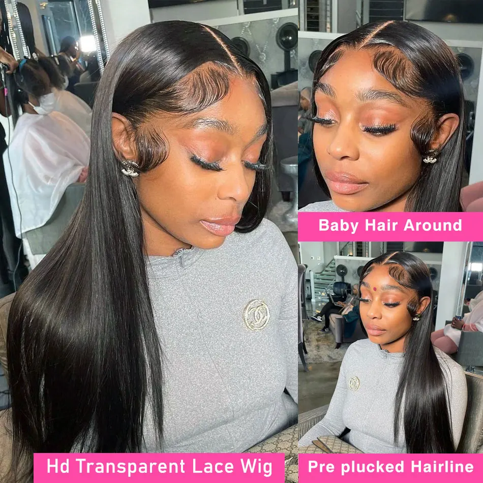 13x6 Hd Lace Frontal Wig 40 Inch Human Hair Wigs For Women Pre Plucked With Baby Hair 13x4 Straight Lace Front Wigs Human Hair