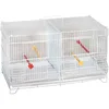 Set of 4 Stackable Breeding Bird Cage for Canary Finch Small Birds (White) 3