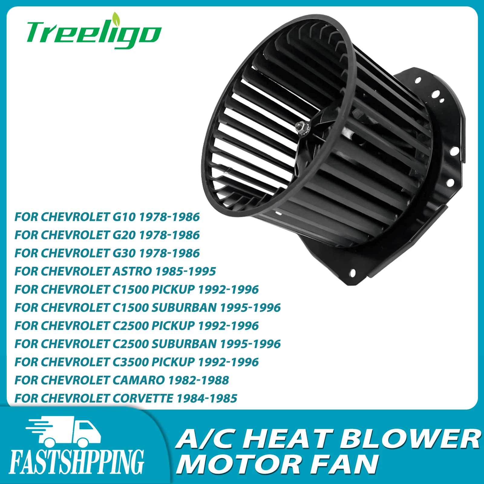Treeligo Air Conditioning A/C Cool Blower Motor Fan Prats For CHEVROLET ASTRO 1985-1995 For CHEVROLET C1500 C2500 C3500 PICKUP