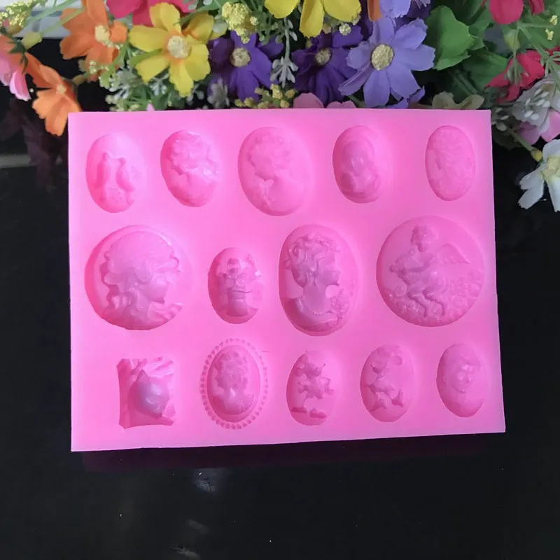 

Various Profile Picture Badges Silicone Mold DIY Fondant Cake Chocolate Soap Pudding Fruit Candy Cookie Kitchen Baking Utensils