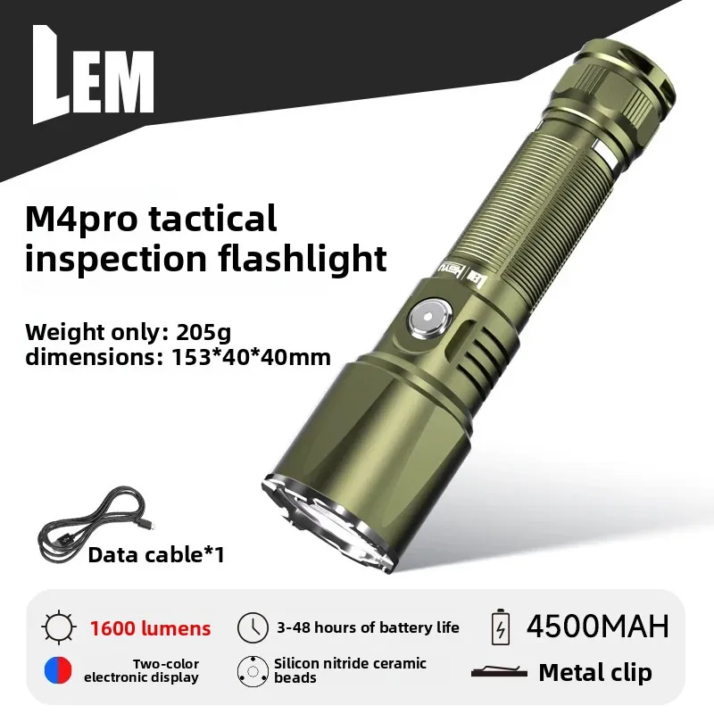 Lanterna de ignição tática - feixe concentrador ultra poderoso para sobrevivência ao ar livre, camping e uso militar