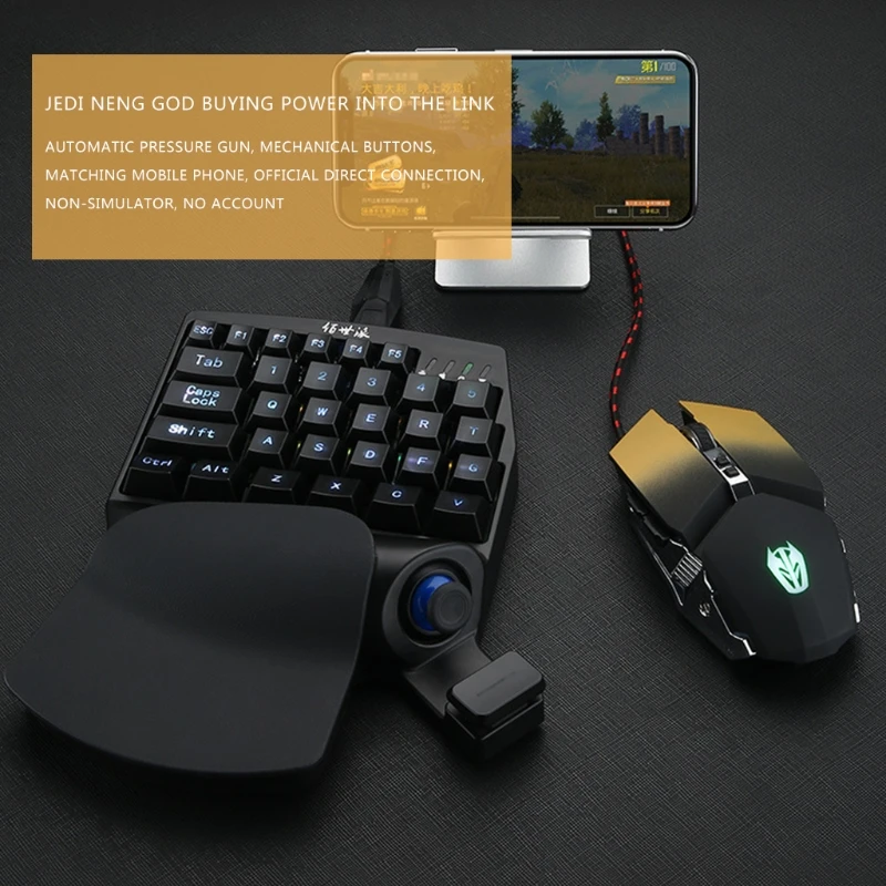 Left Handed Wired Gaming Keyboard, Placa Chave Mecânica, One Hand ...