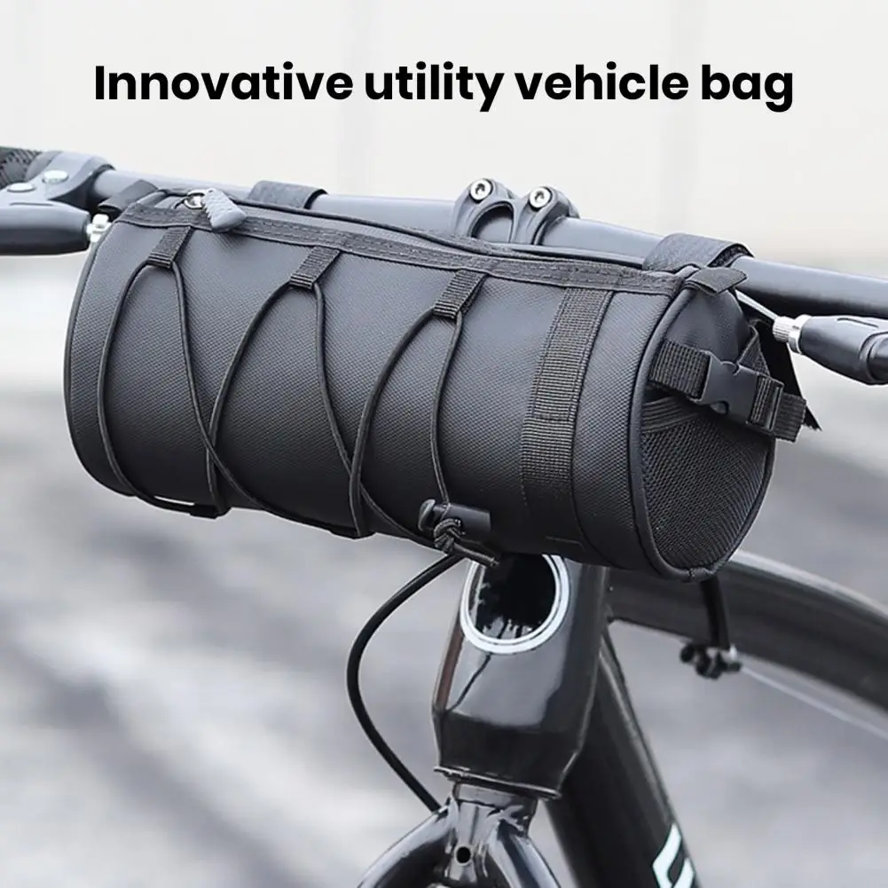 

Wide Compatibility Handlebar Bag Bike Handlebar Bag Stylish Faux Leather Pouch for Mountain Road Bikes Storage with Shoulder