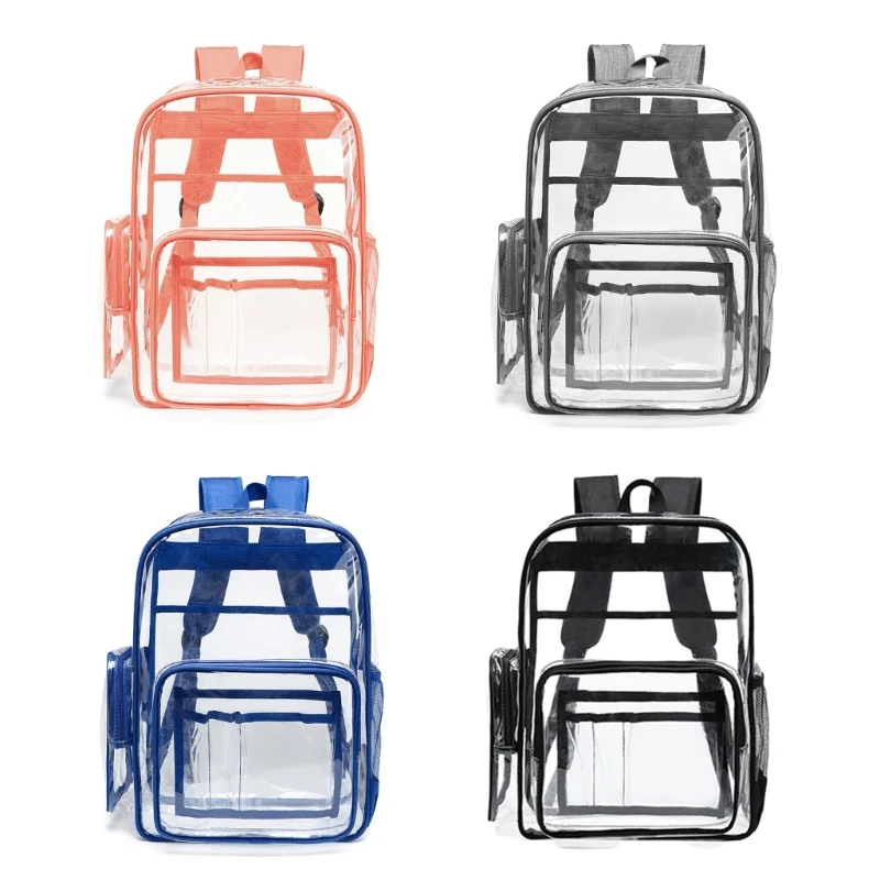 

Heavy Duty PVC Backpack School Bag Waterproof Clear Backpack See Through Backpack for School Work Sports Concert Travel