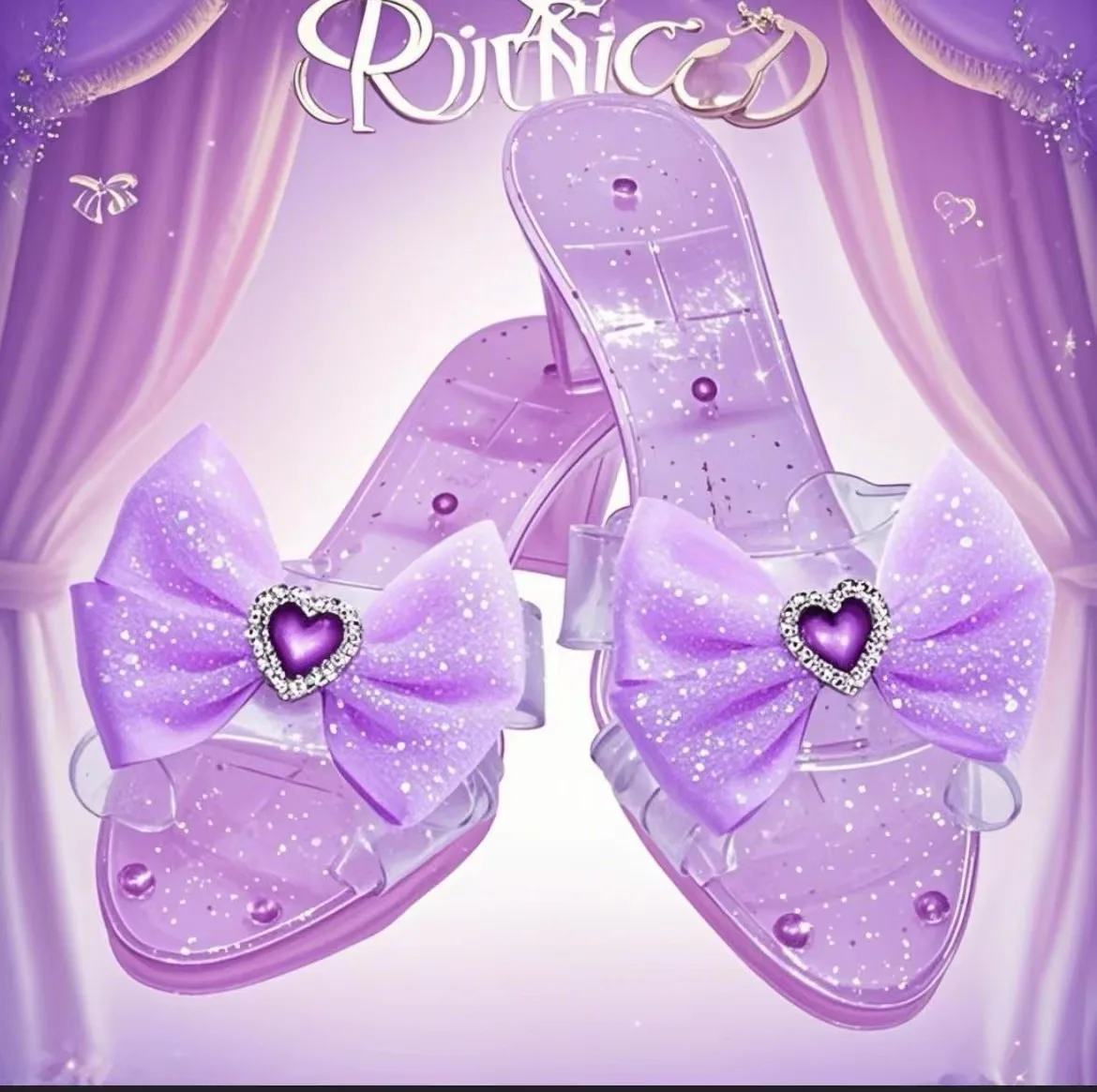 Princess Dress Up Shoes for Girls Antislip Pretend Play High Heels Non-Toxic Role Play Toys with Soft Soles Ideal Gift for Kids