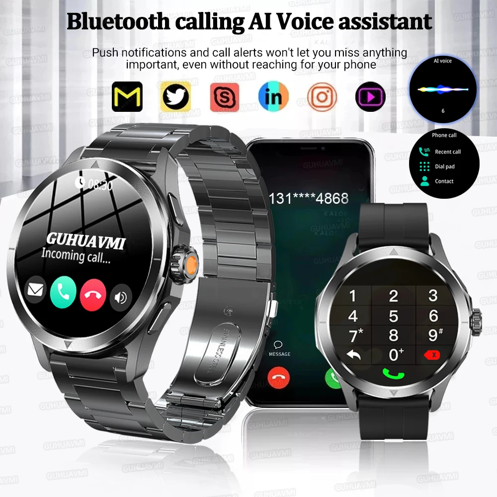 2025 New For Xiaomi S4 Ultra GPS Smart Watch Men AMOLED Outdoor Sports Track NFC Heart Rate Waterproof Bluetooth Call Smartwatch 3