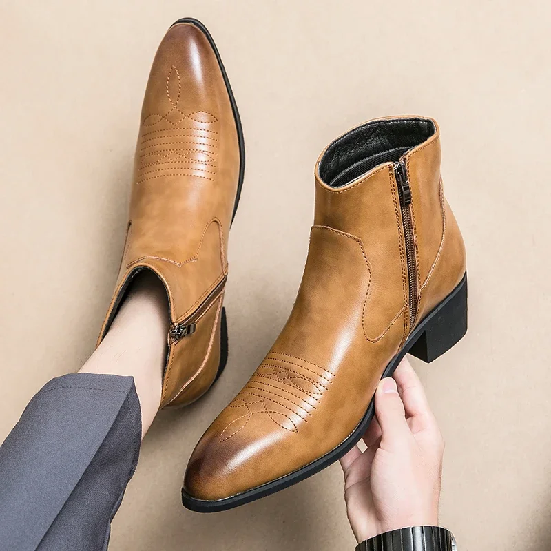 Bottes de cowboy occidentales Js.ole pour hommes Tunisia