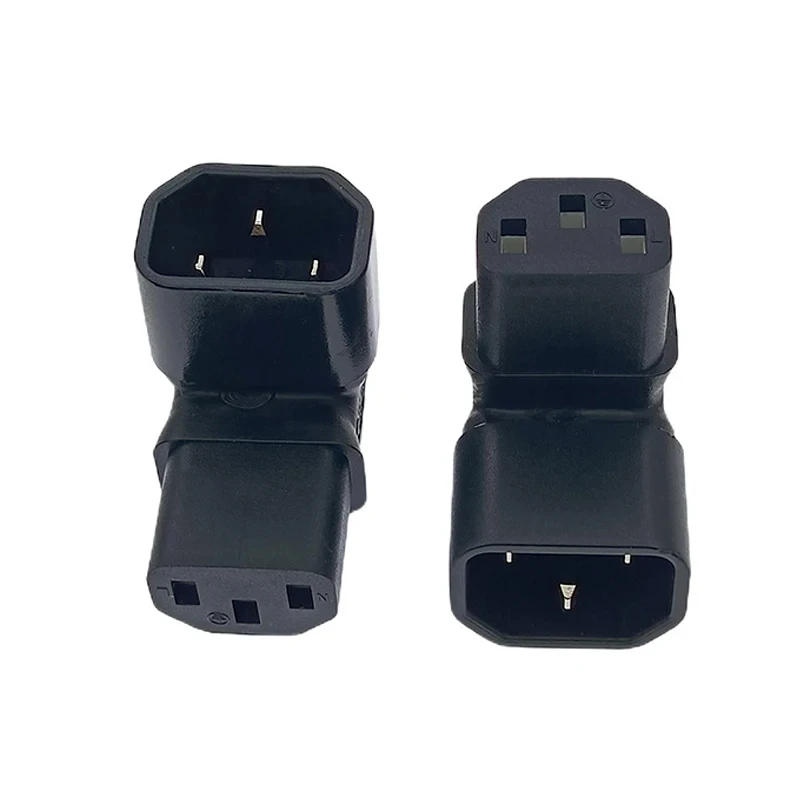 Right-Angle IEC 320 C14 to C13 AC Power Adapter