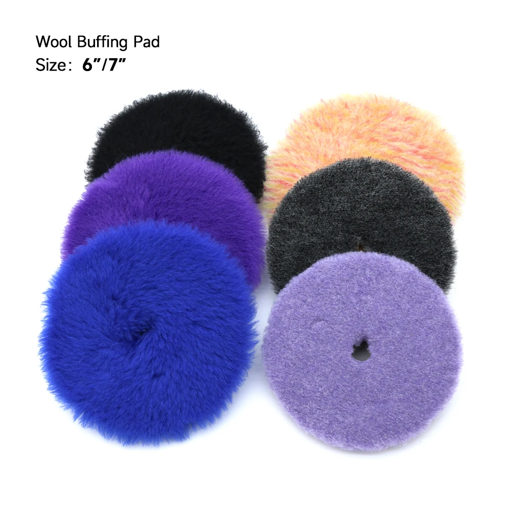 DETAILING Car Polishing Pad Wool ing Pads Waxing Polishing Disc Cleaning Scratch Removal Tool 3/5/6 Inch Self-Adhesive