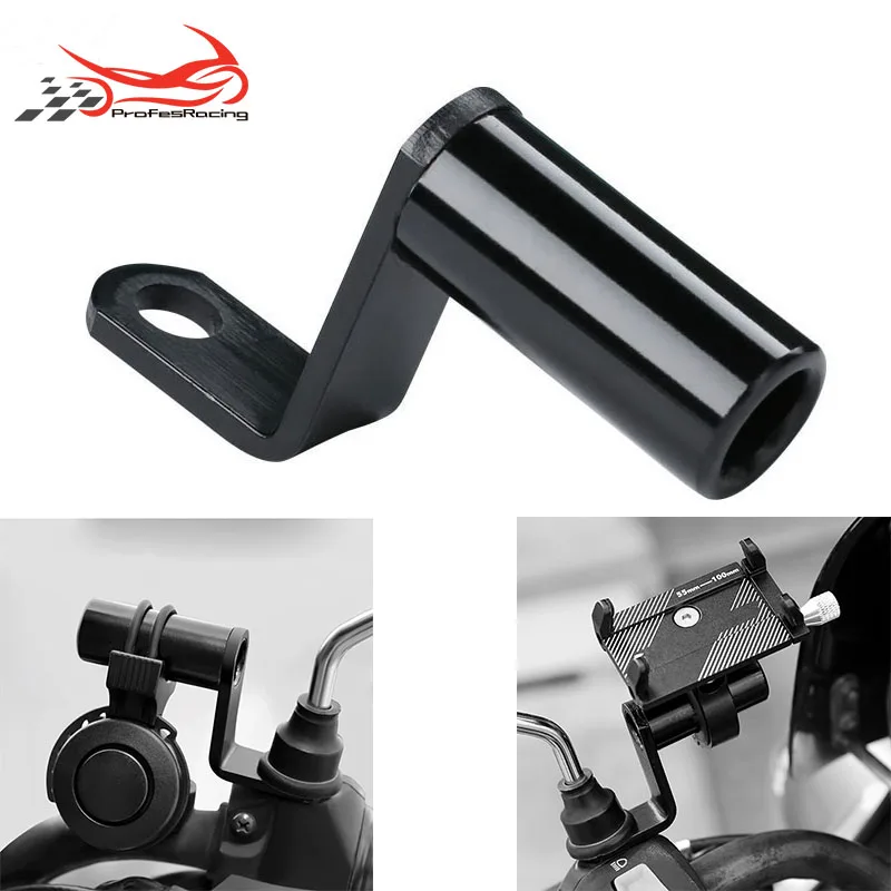 

Aluminum Alloy Motorcycle Bicycle Phone Holder Handlebar Stand Bike Phone Stand Rearview Mirror Mount Extender Bracket Clamp