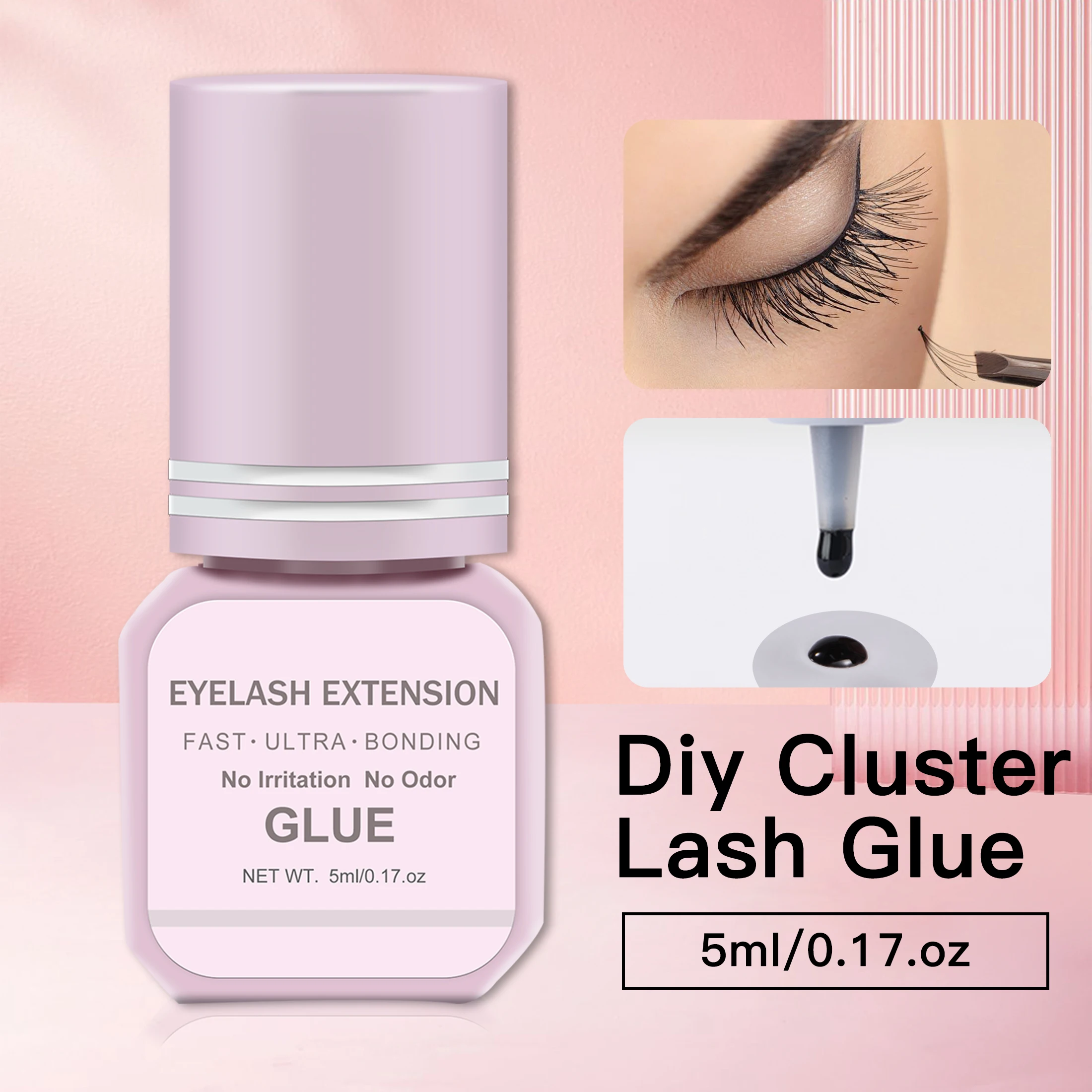 Eyelash Extension Glue 5ml Fast Dry Individual Lashes Glue False eyelash glue Lash Extension makeup tool DIY Cluster Lash eyelash glue