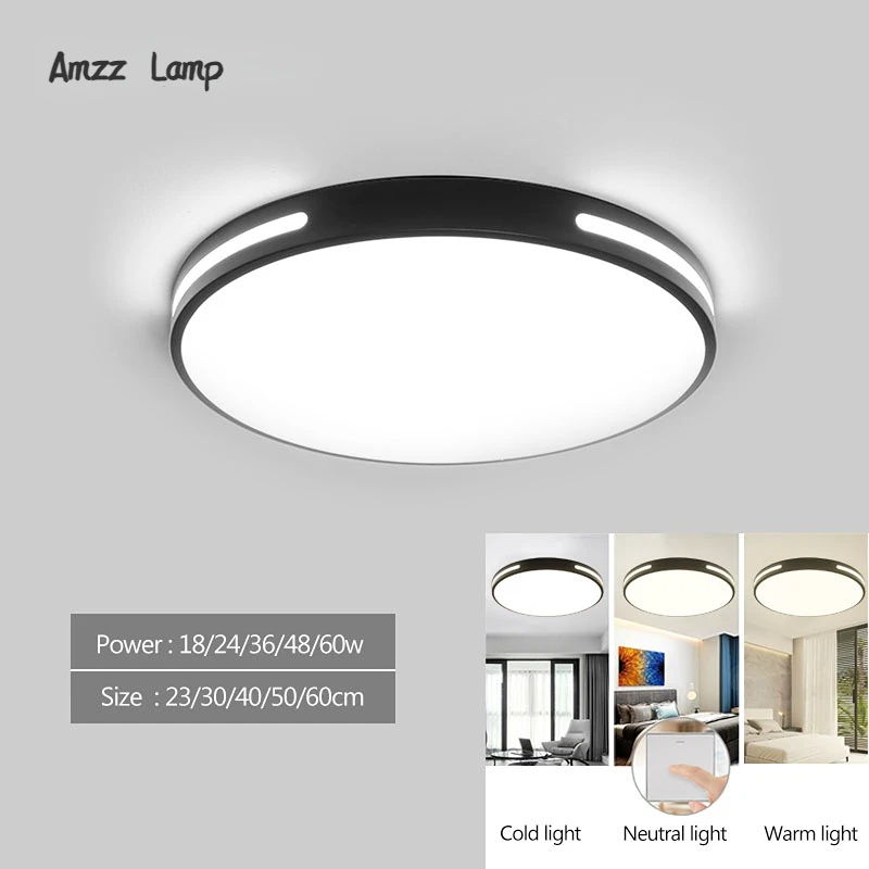 Modern Ultra-thin LED Ceiling Lights for Living Room Bedroom Led Lamp Round Remote Dimmable Macaron Colors Lighting recessed ceiling Ceiling Lights