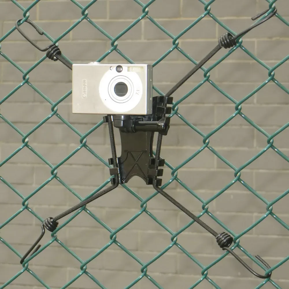 3 in 1 Action Camera Chain Link Fence Mount for Action Camera/Smartphone Recording Baseball Softball and Tennis Game
