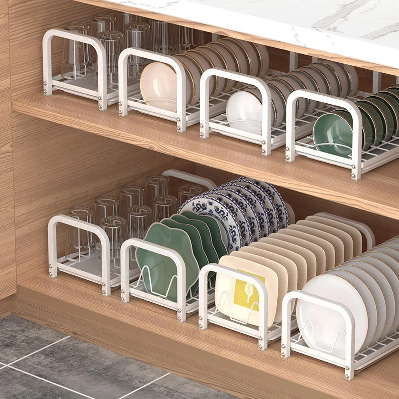 

Dish Drying Rack For Kitchen Sink Organizer Stainless Steel Large Capacity Bowl and Cup With Tray Drainage Storage Shelf Cabinet