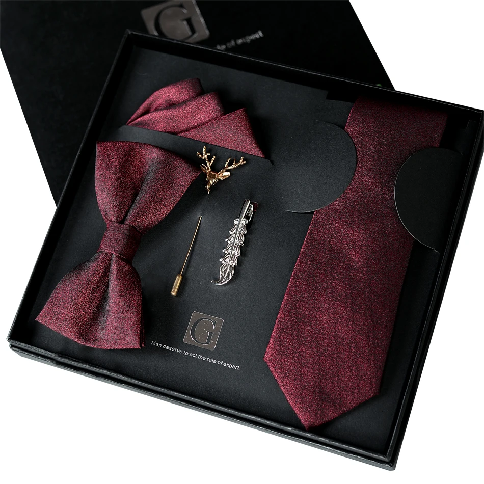 Casual dress narrow tie men's versatile knot-free formal gift for boys man graduation fashion trend bow tie box