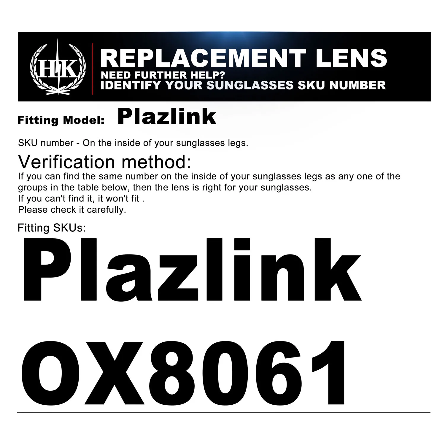 HKUCO 호환/실리콘 케이스 교체품 Oakleys Plazlink OX8061