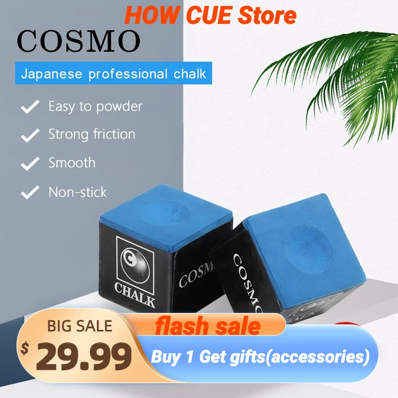 Original Japan Cosmo Chalks Billiard Chalks Blue Oil Pool Chalks
