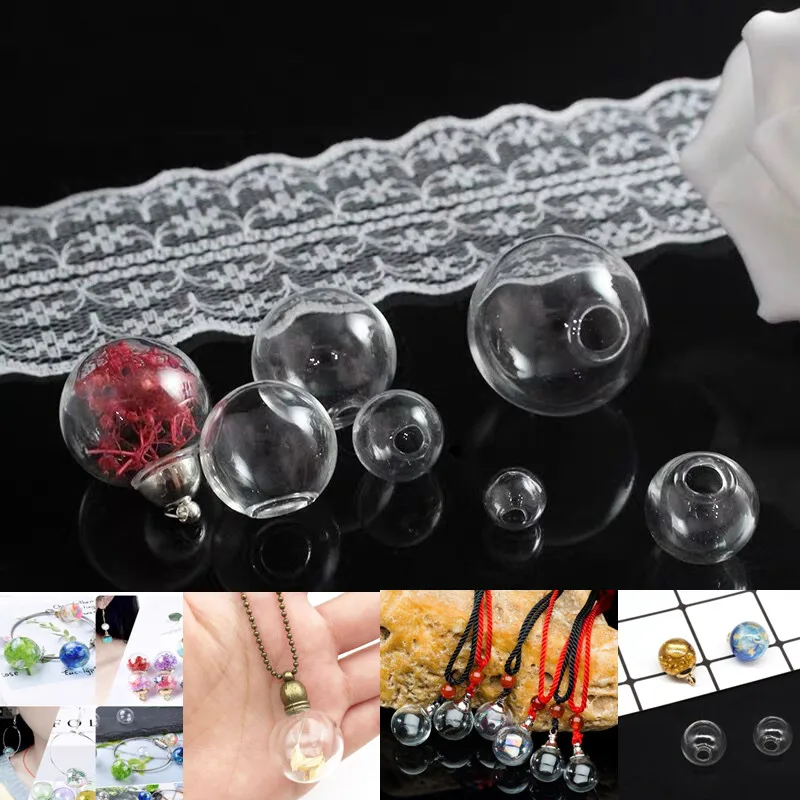 【356】ガラスドームとスターフラワーのイヤリング／ピアス 356】ガラスドームとスターフラワーのイヤリング／ピアス