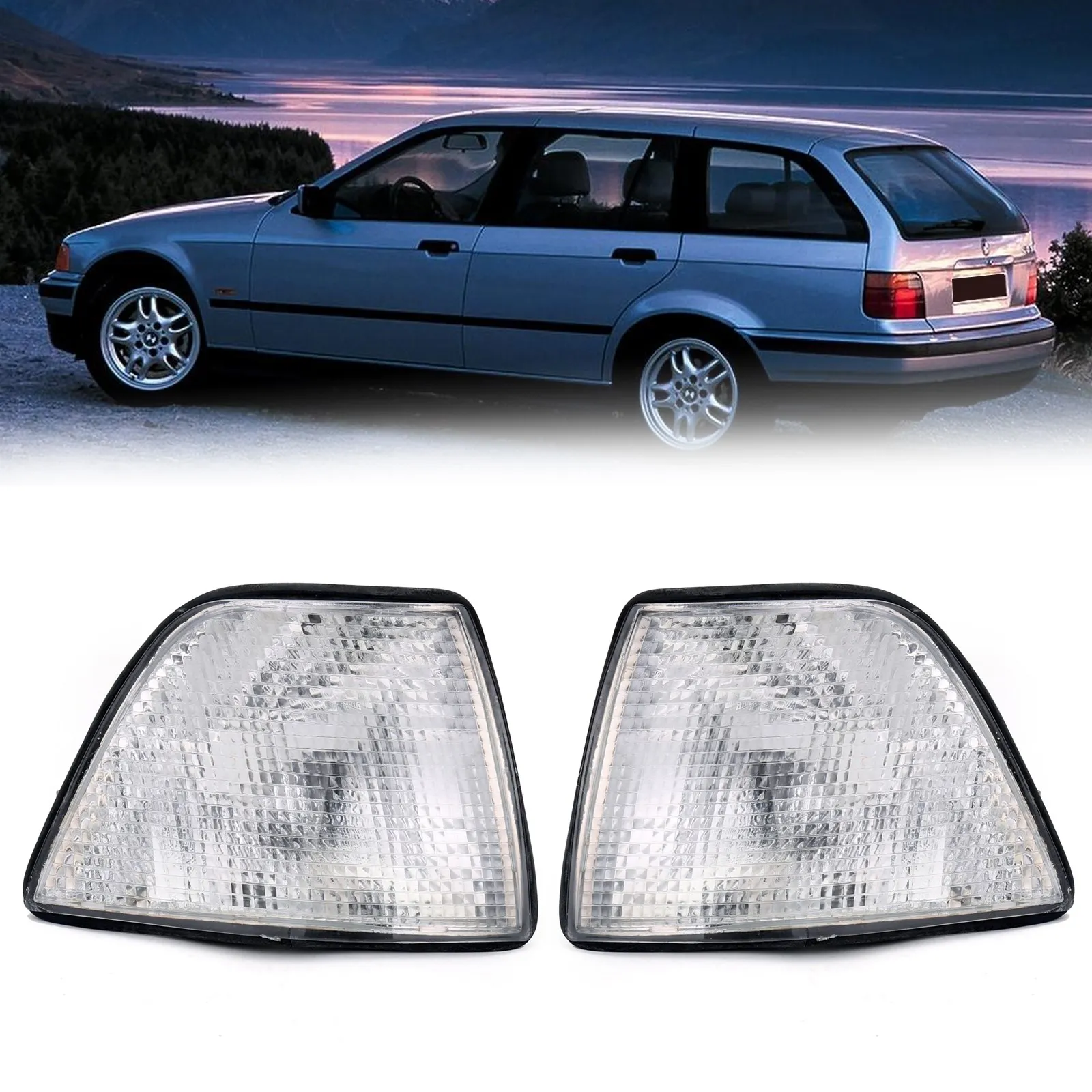 Bmw E36 3 시리즈 4Dr 세단/해치백 1992-1998 화이트용 코너 조명