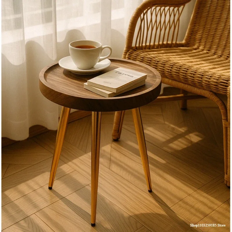 طاولة صينية سوداء مستديرة