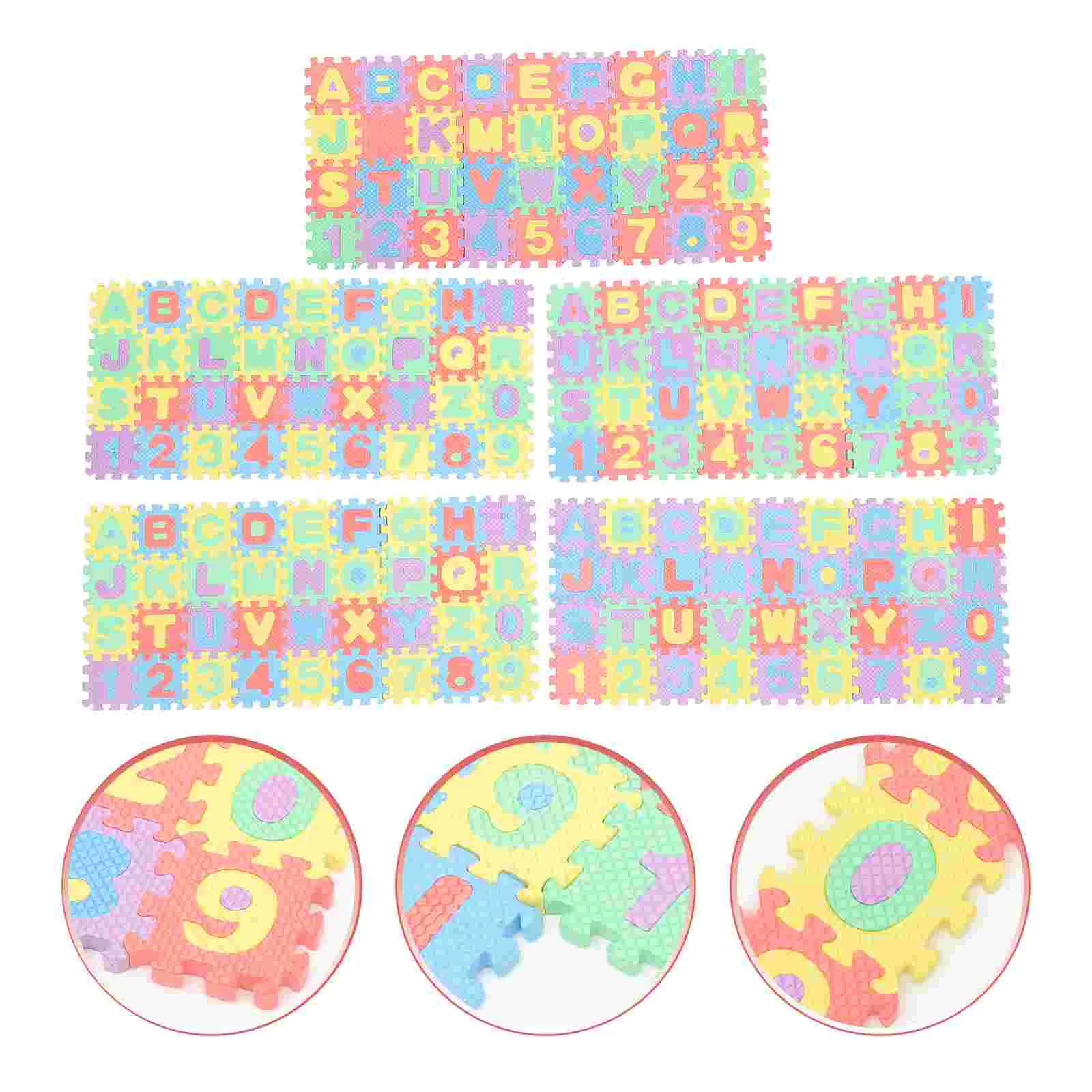 

5 Sets of Splicable Mini Floor Mat Colorful Puzzle Floor Pad Mini House Flooring for House Decoration
