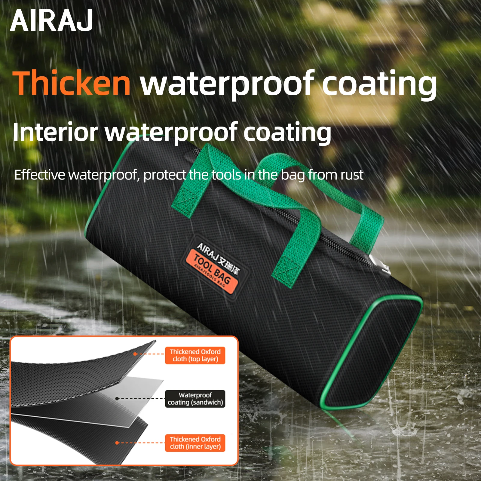 Tool Bag Oxford Cloth Portable Storage Professional Electrician Carpenter Repair Home Storage Double Deck