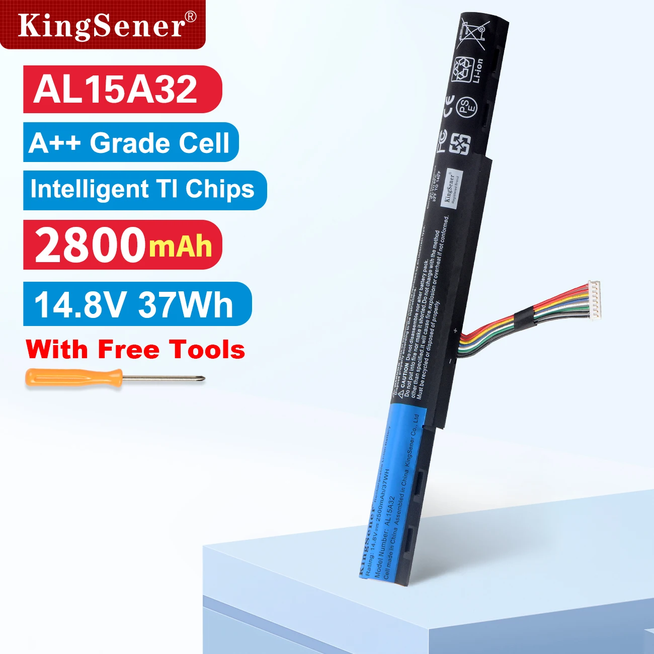 Kingsener-bateria do Portátil para Acer Aspire Al15a32 E5422g 472 E5-473 E5-473g E5522 522g E5-532 E5-532t E5-573g E5-553g V3-574g