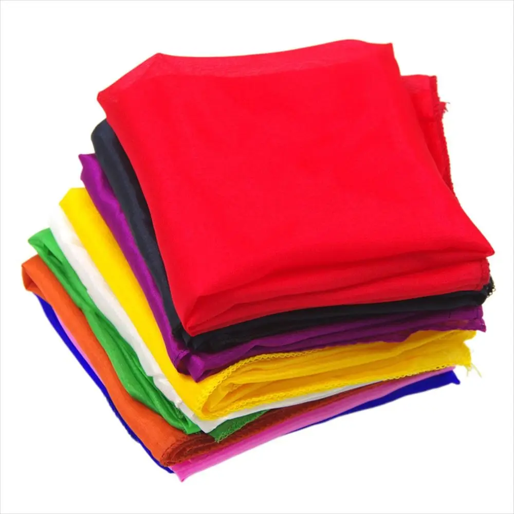30*30cm Colorful Silk Scarf Magic Tricks Learning & Education Magic Silk for Close Up Magic Prop 45* 45 cm 4