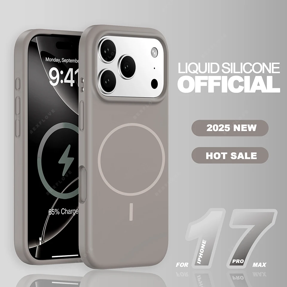 Premium Liquid Silicone Magnetic Phone Case with MagSafe Protector Cover