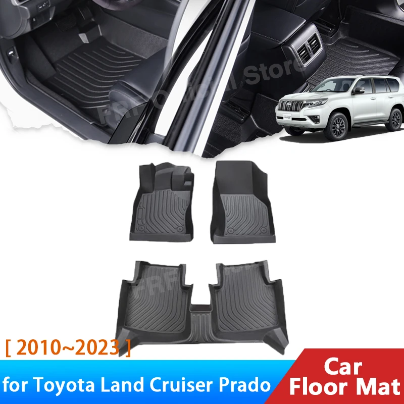 

For Toyota Land Cruiser Prado 150 J150 2010~2023 Lexus GX 400 460 7Seat Accessories Floor Mat Foot Panel Carpet Pad Waterproof