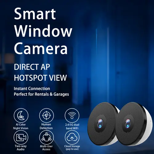 BoyKeep Window Camera, 4MP Ultra HD Indoor Surveillance Camera, 2.4G & 5G WiFi 6 Home Security Camera with Phone APP, Privacy Pr - Image 7