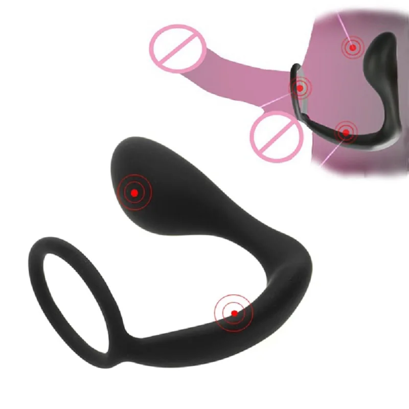 Male Sex Toys Silicone Male Prostate Massager Adult Non-vibrating Sex Products Sex Toys Men Or Same-sex Couple Sensitive Cock Rings