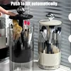 2025 1pc Cosmetic Storage Box Lipstick Container﻿ Automatic Lifting Makeup Brushes Holder With Lid Dustproof Makeup Organizer 4