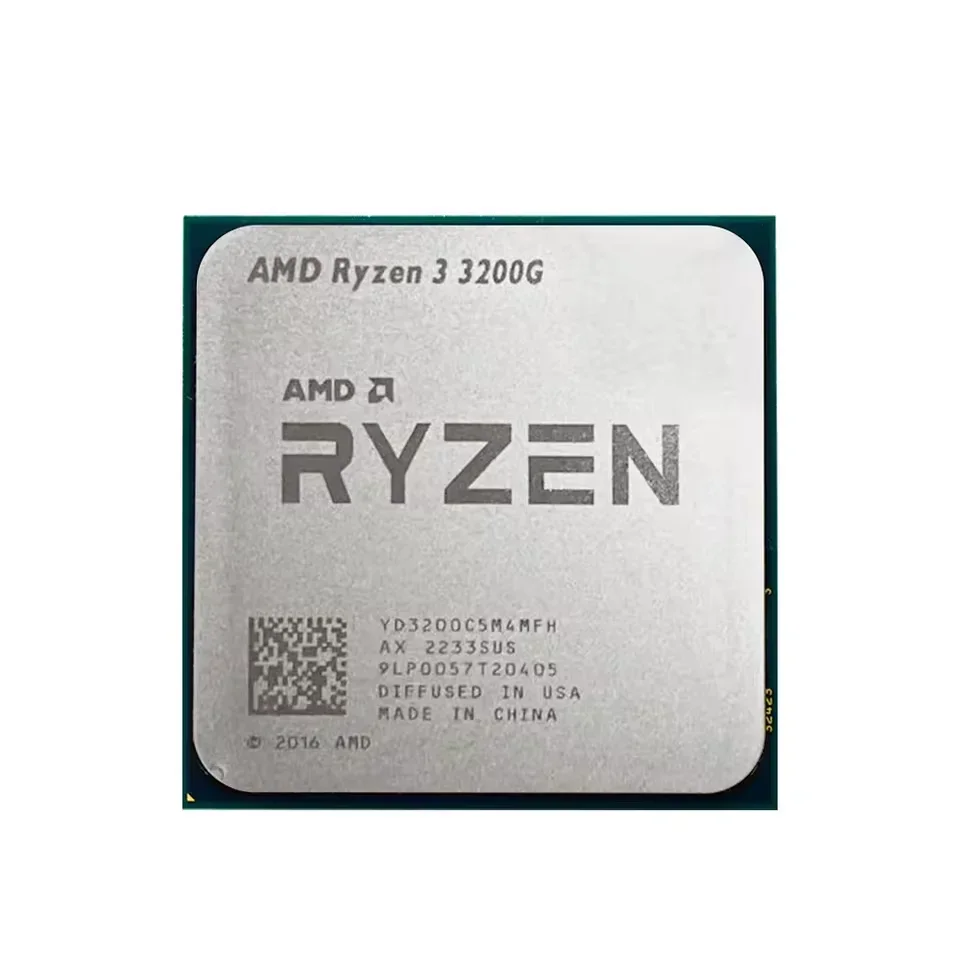 AMD 라이젠 3 R3 3200G 프로세서 3.6GHz 쿼드코어 65W AM4 CPU 데스크탑 게이밍 프로세서 소켓 AM4 DDR4 지원