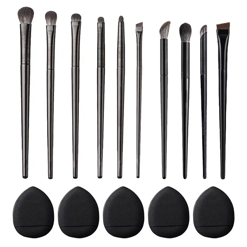 Soft Bristle Eyeshadow Brushes 10-piece Set Eye Makeup Smudge Undercover Eyeliner Blade Eye Detail Small Makeup Brushes 6