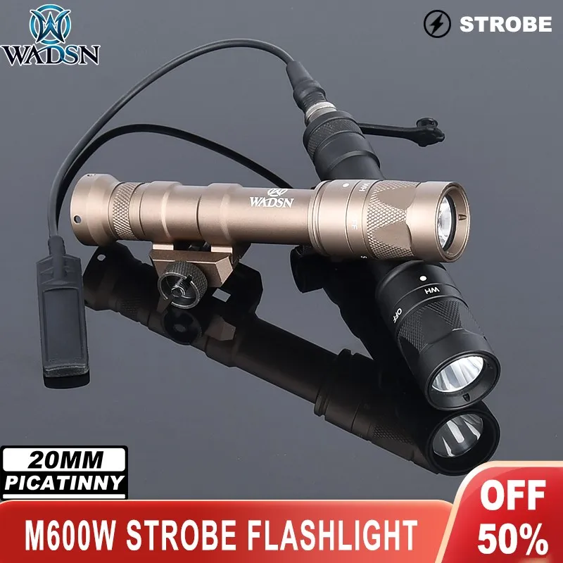 

Wadsn Metal M600W Tactical Weapon Light M300W Strobe Flashlight LED Whitelight Hunting Rifle Torch Fit 20mm Picatinny Rail