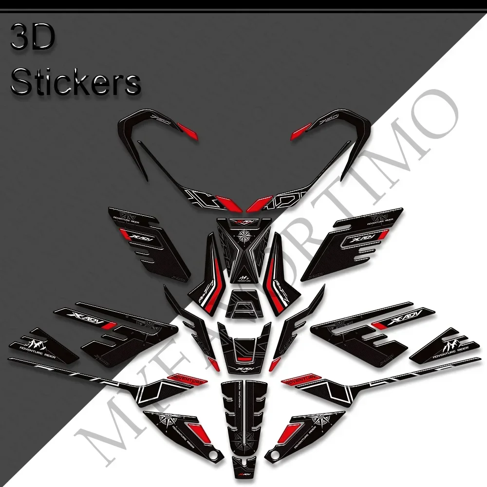 For Honda X-ADV XADV X ADV 750 Protector Tank Pad Wheel Stickers Decals Body Fender Shell Windshield 2021 2022 2023 2024