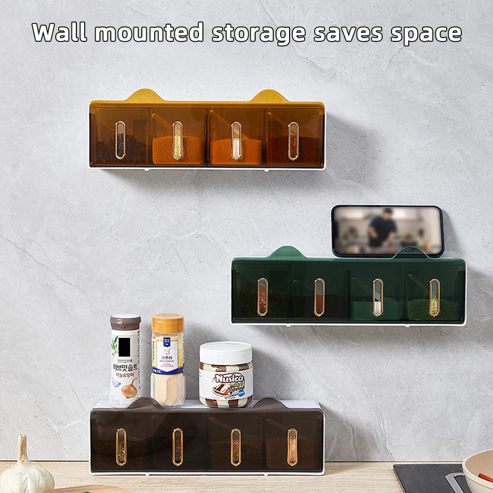 Multifunctional Spice Box With Sealed Dust Cover Multifunctional For Herb Spice