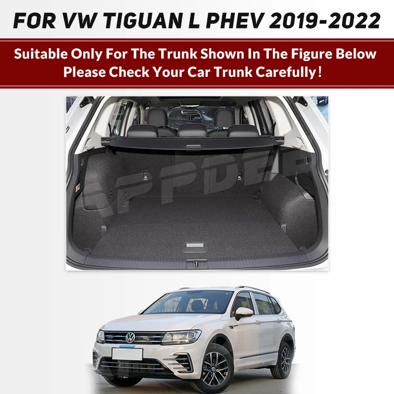 Car Trunk Mat For VOLKSWAGEN VW Tiguan L PHEV 2019 2020 2021 2022