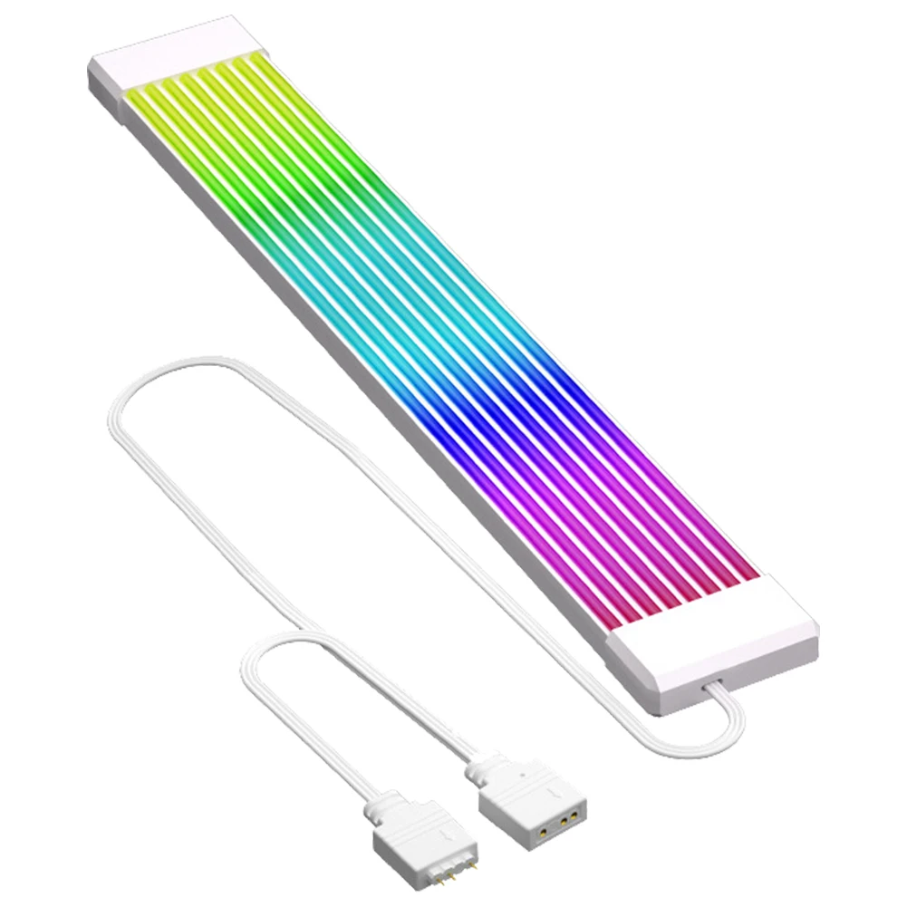 ARGB 동기화 PC 케이블, 유연한 LED 스트립 조명, 컴퓨터 전원 공급 장치용 DIY 키트, 8 핀 24 핀 PSU RGB 케이블 확장, 5V 3 핀