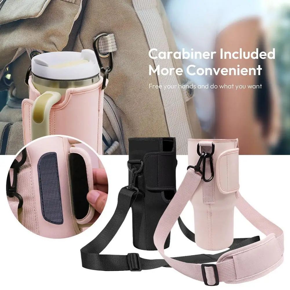 

Portable Useful Water Bottle Bag Drink Cup Sleeve Holder Adjustable Shoulder Strap Carrier Crossbody for Climbing Hiking Travel