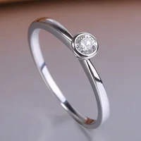 2025 Minimalist Small Cubic Zircon Rings for Women Eternity Engagement Wedding Band Accessories Fashion Versatile Jewelry Bulk 1