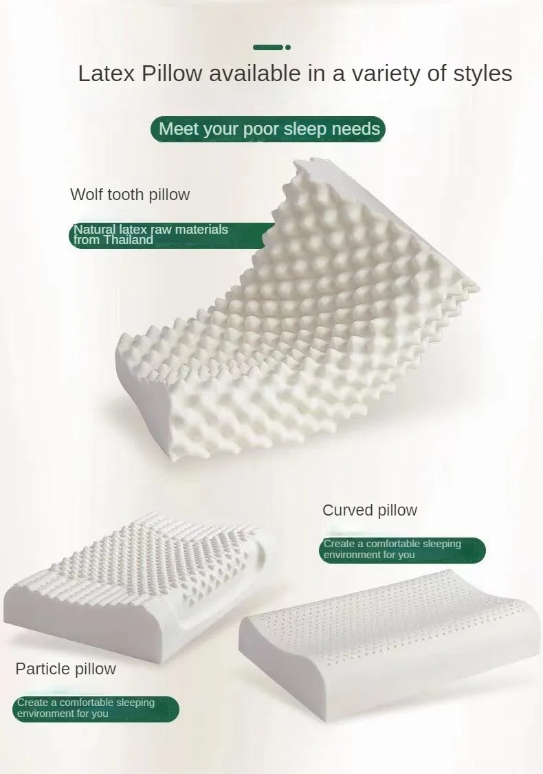 Description Picture 6 of itemThailand Natural Latex Pillow Adult Pillow Core Massage Core Gift Children's Latex Manufacturer Wholesale